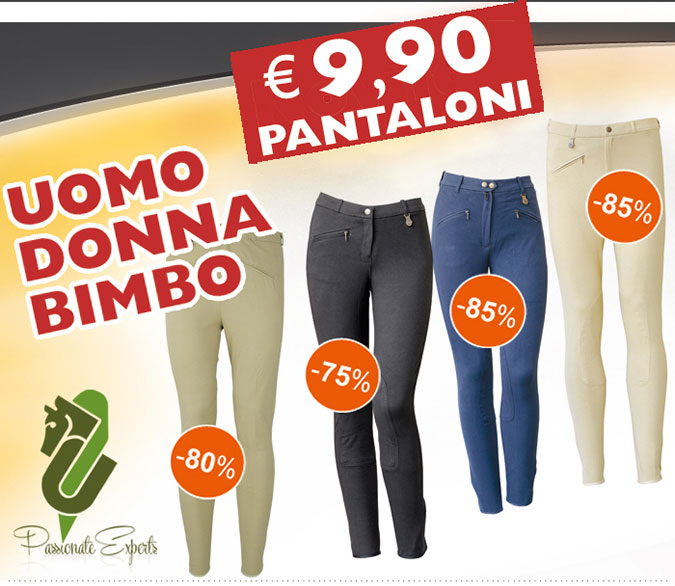 Pantaloni uomo, donna, bimbo a € 9,90