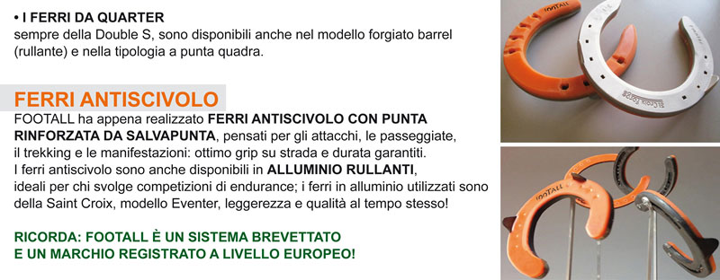 FOOTALL, IL FERRO DI CAVALLO INNOVATIVO: scopri i nuovi modelli e i nuovi materiali