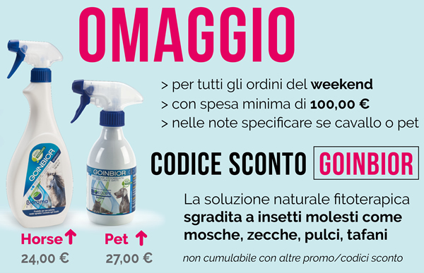 OMAGGIO per tutti gli ordini del week-end - Codice sconto: GOINBIOR