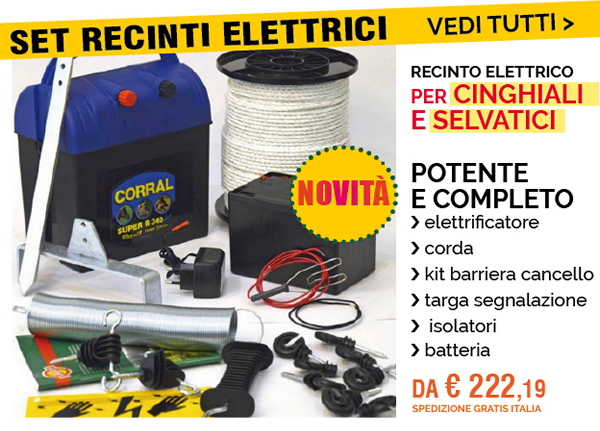 Recinto elettrico per cinghiali e selvatici