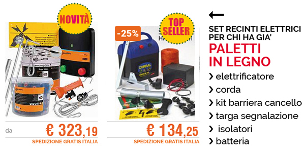 Set recinti elettrici per chi ha già paletti in legno