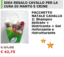 PACCHETTO NATALE CAVALLO 2: Shampoo delicato + Districante + Gel rinforzante e ristrutturante