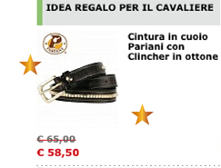 Cintura in cuoio Pariani con Clincher in ottone