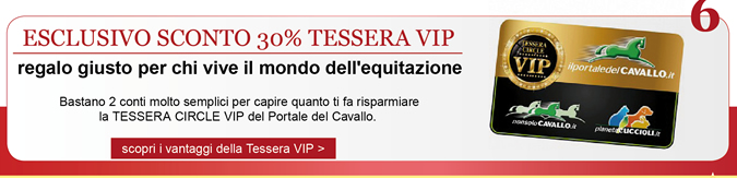 Esclusivo sconto 30% Tessera VIP