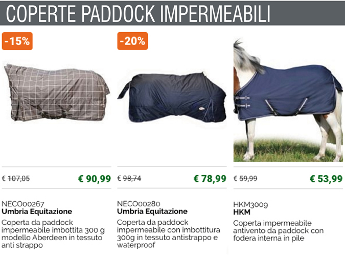 Coperte paddock impermeabili