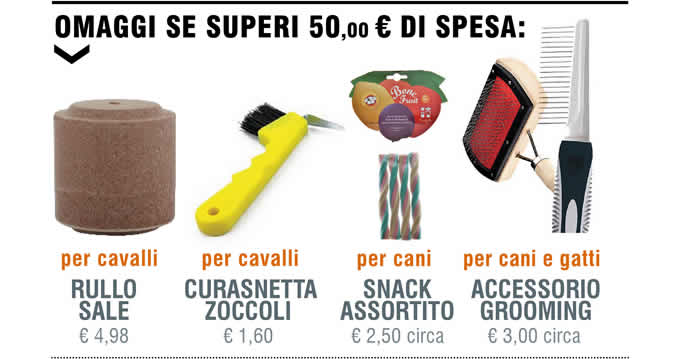 Omaggi se superi 50 € di spesa