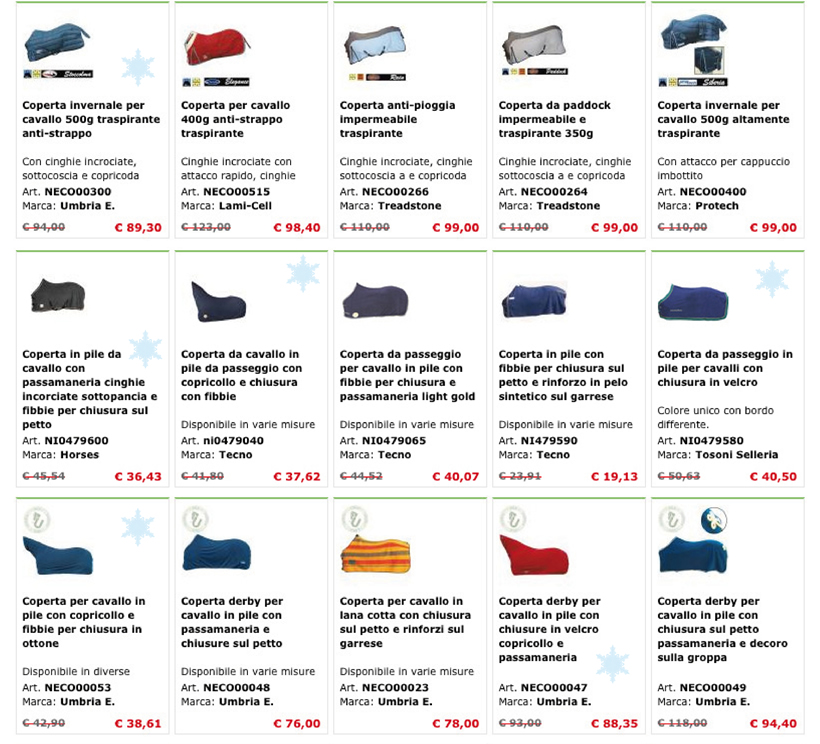 Coperte per equitazione