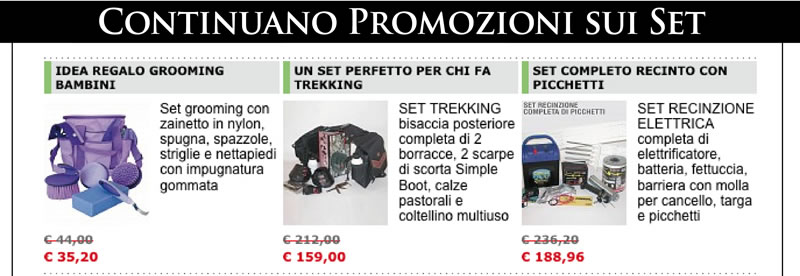 Continuano promozioni sui set