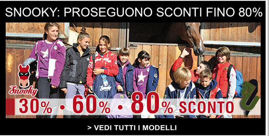 SNOOKY: PROSEGUONO SCONTI FINO 80%