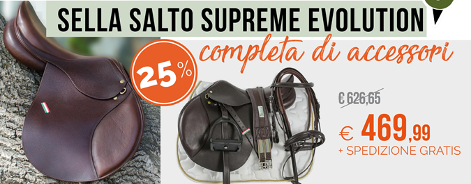 Sella salto Supreme Evolution completa di accessori