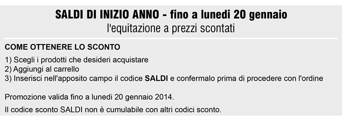 SALDI DI INIZIO ANNO - Fino a lunedi 20 Gennaio