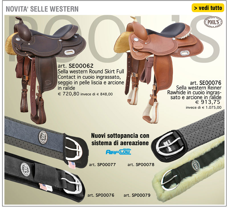 NOVITÀ SELLE WESTERN