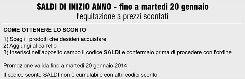 SALDI DI INIZIO ANNO - fino a martedi 20 gennaio