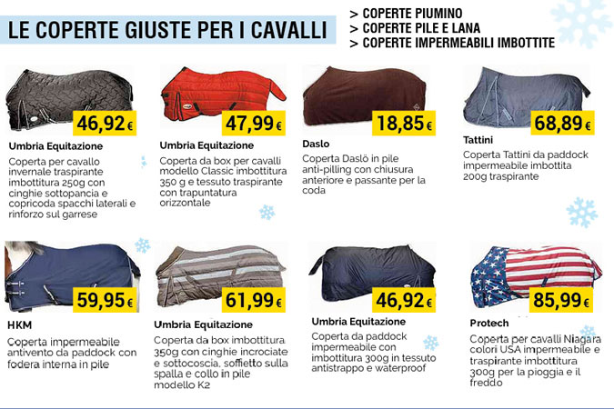 Le coperte giuste per i cavalli