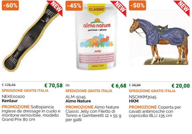 Prodotti nell'Outlet