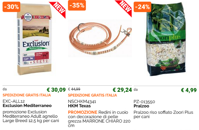 Prodotti nell'Outlet