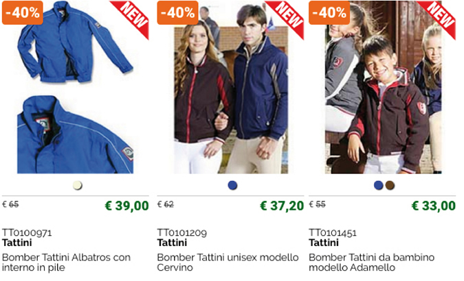 Prodotti Outlet Tattini