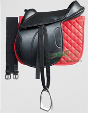 Sella inglese per bambini con maniglione completa di accessori