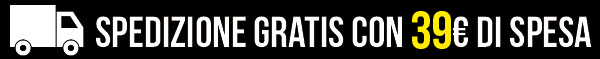 Spedizione GRATIS con 39€ di spesa