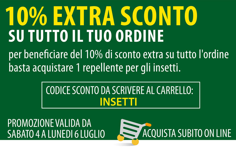 10% EXTRA SCONTO su tutto il tuo ordine