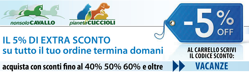 Il 5% di EXTRA SCONTO su tutto il tuo ordine termina domani