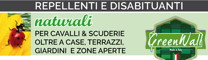 Repellenti e disabituanti naturali per cavalli & scuderie, oltre a case, terrazzi, giardini e zone aperte