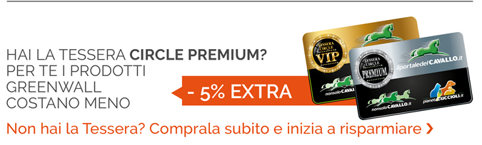 Hai la Tessera Circle Premium? Per te i prodotti GREEN WALL costano meno. Non hai la tessera? Comprala subito e inizia a risparmiare