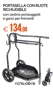 Portasella con ruote richiudibile