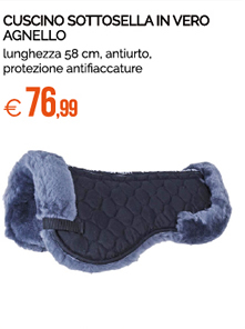 Cuscino sottosella in vero agnello