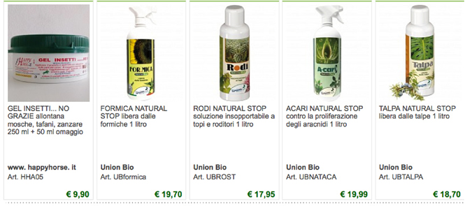 Repellenti insetti per cavalli
