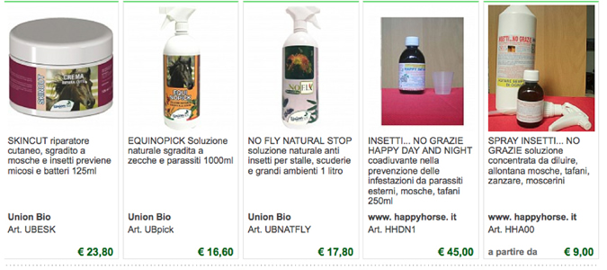 Repellenti insetti per cavalli