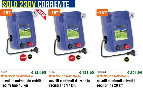 Solo 230V corrente