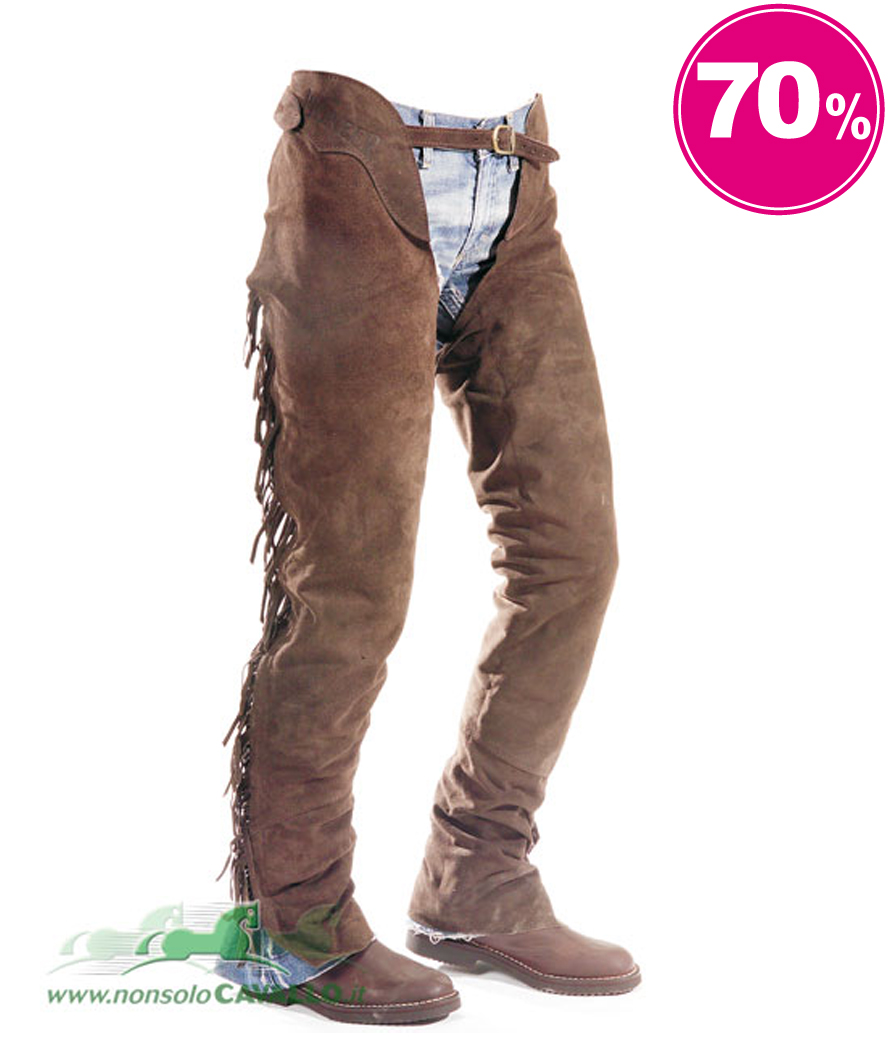 Chaps scamosciato frangie