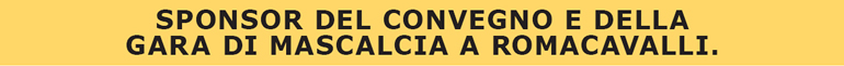 Sponsor del convegno e della gara di mascalcia a RomaCavalli
