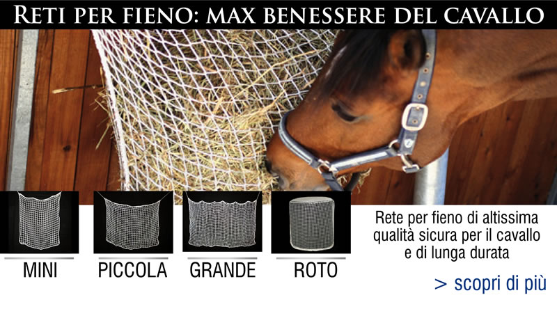 Reti per fieno: max benessere del cavallo