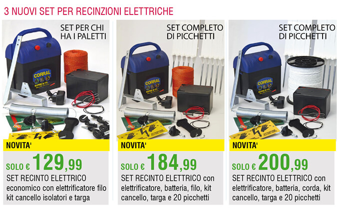 3 nuovi SET per recinzioni elettriche