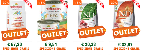 Tanti prodotti nell'Outlet