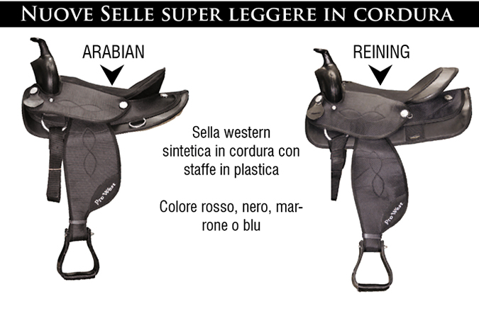 Nuove selle super leggere in cordura
