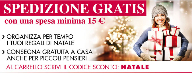 Spedizione GRATIS con una spesa minima 15€