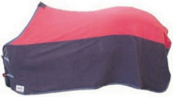 Coperta da passeggio in pile antipilling bicolore