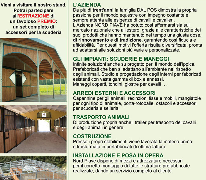 NORD PIAVE: progettazione e costruzione prefabbricati e attrezzature ippiche