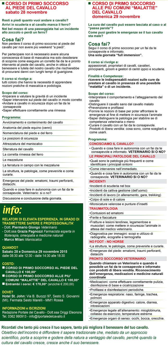 Due corsi per un fai da te consapevole e informato.