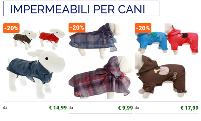 Impermeabili per cani