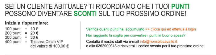 Sei un cliente abituale? Ti ricordiamo che i tuoi PUNTI possono diventare SCONTI sul tuo prossimo ordine!