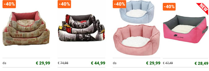 Cucce OUTLET sconti > 40%