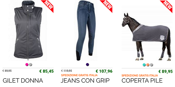 Alcuni prodotti della collezione